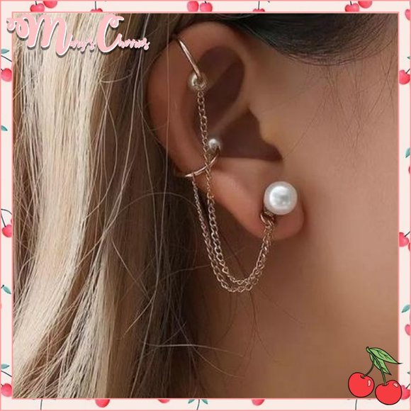 Mary's Cherries Boutique Jewelry - 🍒 Pearl Double Cuff Earring